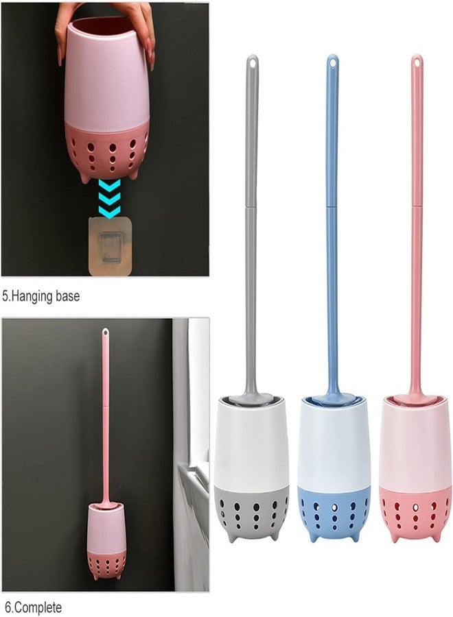RUDRO IMPEX Toilet Brush | Wall Mounted Toilet Cleaning Brushes |Brushes for Bathroom Cleaning Japanese Designed Modern Design with Soft Bristle Can Also Be Wall Hanged with Holder(Random Color) (1) - Image 4